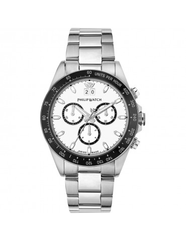 Orologio Philip Watch - Caribe - Cronografo 42mm Bianco- R8273607009
