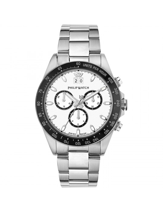 Philip Watch Men's Watch - Caribe Chronograph White 42mm Black - 0