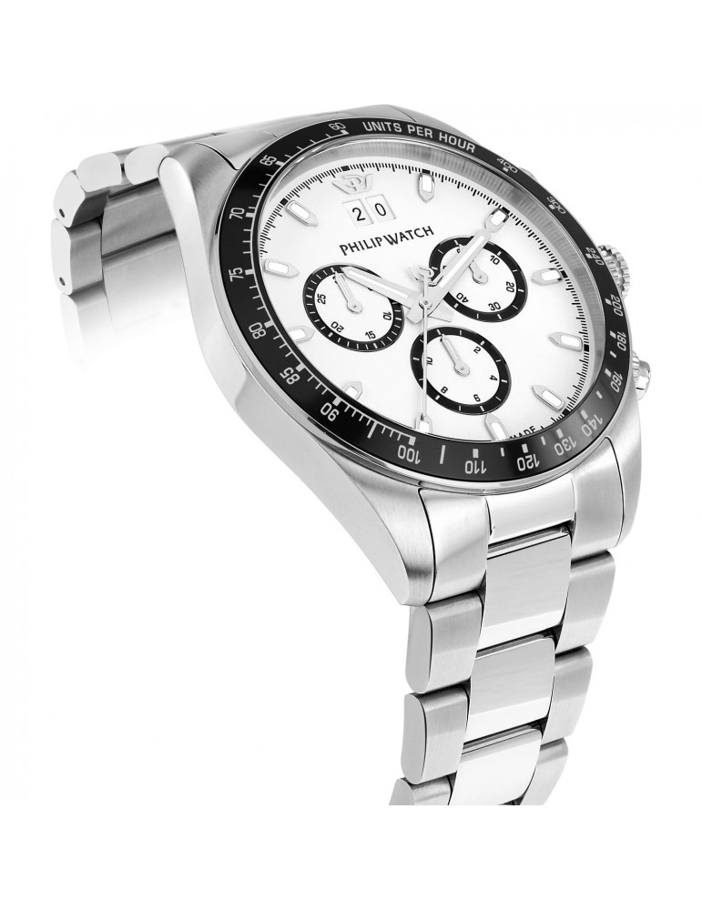 Philip Watch Men's Watch - Caribe Chronograph White 42mm Black - 0