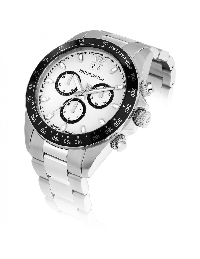 Philip Watch Men's Watch - Caribe Chronograph White 42mm Black - 0