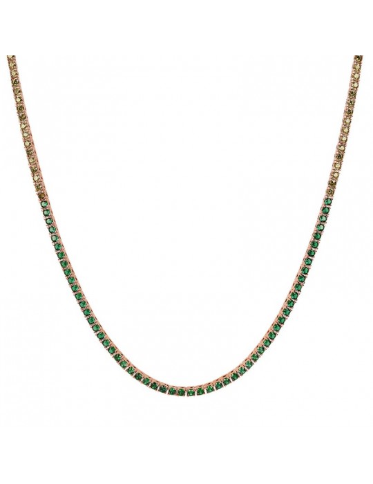 Collana Bronzallure-Altissima-Tennis-Pietre Verdi-WSBZ02115.MULTIGREEN