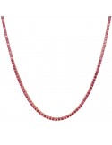 Bronzallure Necklace - Altissima-Tennis-Pink Stones-WSBZ02115.MULTIPINK