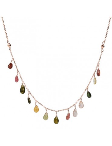 Bronzallure Necklace - Variegated - Drops-Tourmaline Pendants-WSBZ02116.TO