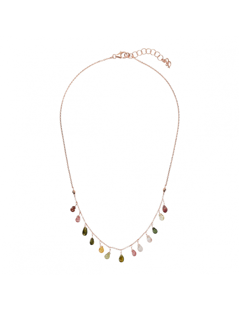 Bronzallure Necklace - Variegated - Drops-Tourmaline Pendants-WSBZ02116.TO