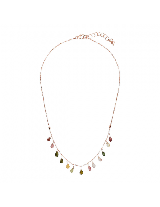 Bronzallure Necklace - Variegated - Drops-Tourmaline Pendants-WSBZ02116.TO