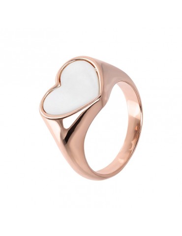 Bronzallure Ring - Alba - Chevalier - Heart - Pearl - WSBZ01729.WM