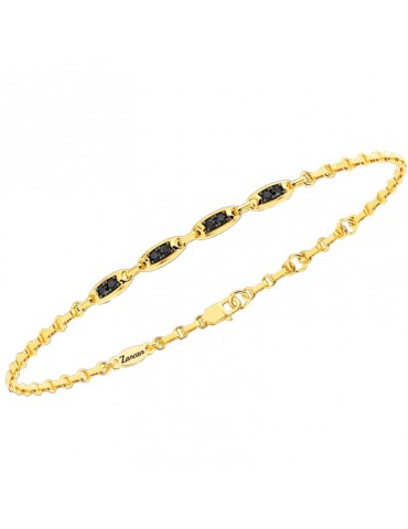 Zancan Bracelet - Insignia Gold-18 kt Yellow Gold-Black Diamonds-UB018G 2