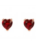 Bronzallure Earrings - Altissima - Heart - Red CZ - WSBZ02113.RED