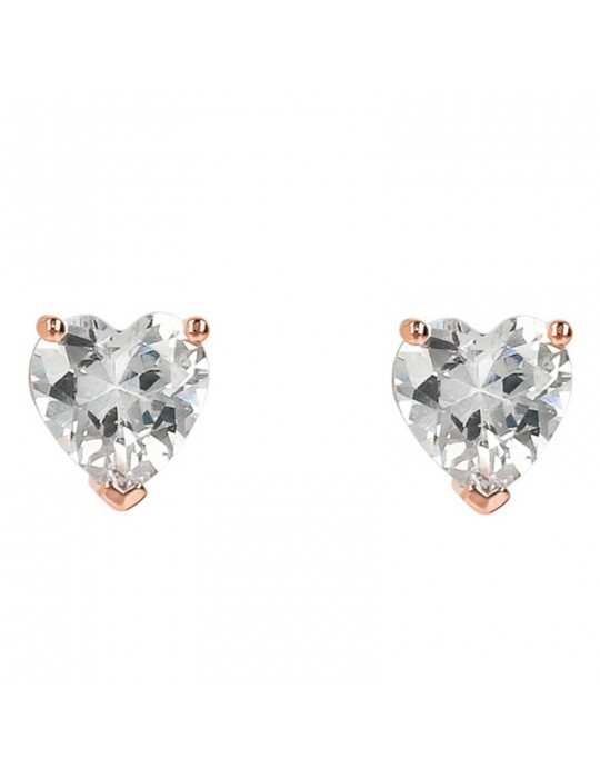 Orecchini Bronzallure - Altissima - Cuore - CZ Bianco - WSBZ02113.W