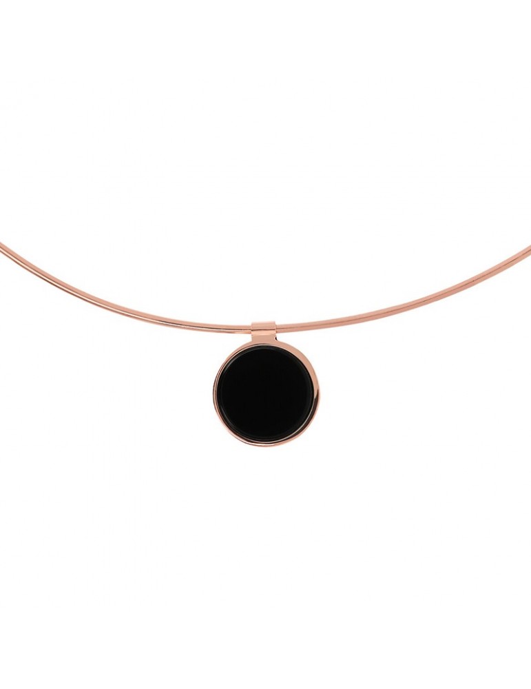 Bronzallure Necklace - Alba - Pendant-Plate-Black Onyx-WSBZ02080.BO