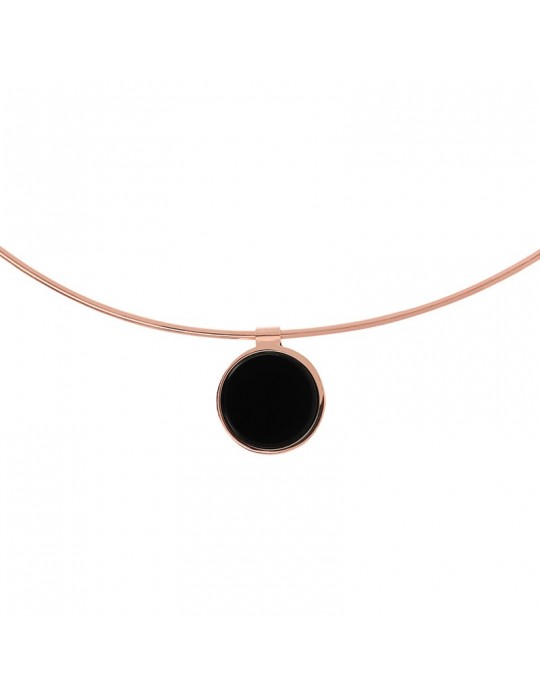 Bronzallure Necklace - Alba - Pendant-Plate-Black Onyx-WSBZ02080.BO