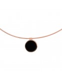 Bronzallure Necklace - Alba - Pendant-Plate-Black Onyx-WSBZ02080.BO