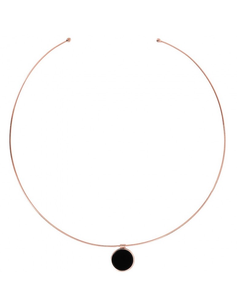 Bronzallure Necklace - Alba - Pendant-Plate-Black Onyx-WSBZ02080.BO