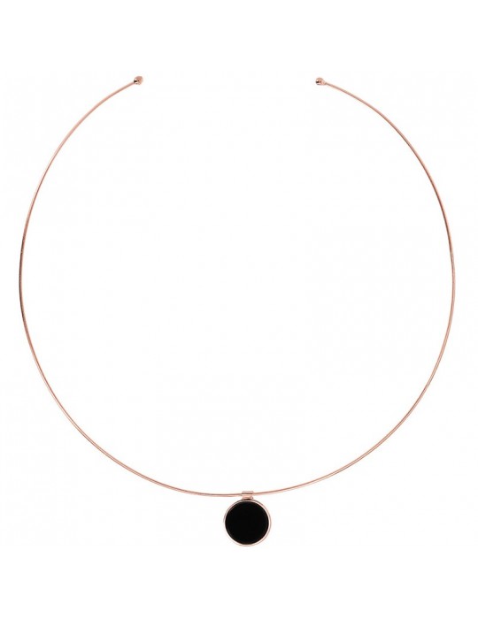 Bronzallure Necklace - Alba - Pendant-Plate-Black Onyx-WSBZ02080.BO