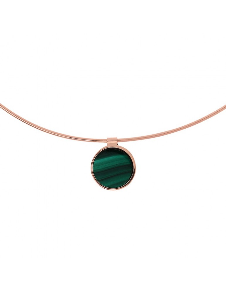 Bronzallure Necklace - Alba - Pendant-Plate-Malachite-WSBZ02080.GM