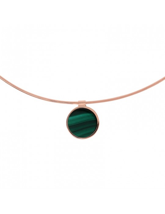 Bronzallure Necklace - Alba - Pendant-Plate-Malachite-WSBZ02080.GM