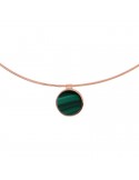 Bronzallure Necklace - Alba - Pendant-Plate-Malachite-WSBZ02080.GM