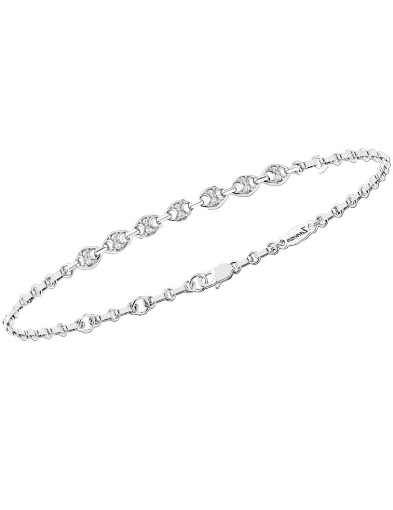 Bracciale Zancan-Insignia-Oro Bianco 18 Carati-Diamanti Bianchi-UB019B