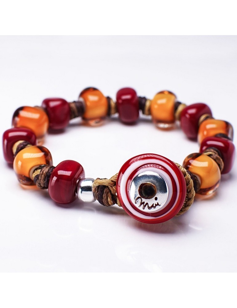 Moi Bracelet - Red Shadow - Murano Glass - Red - Amber - OMBRAR