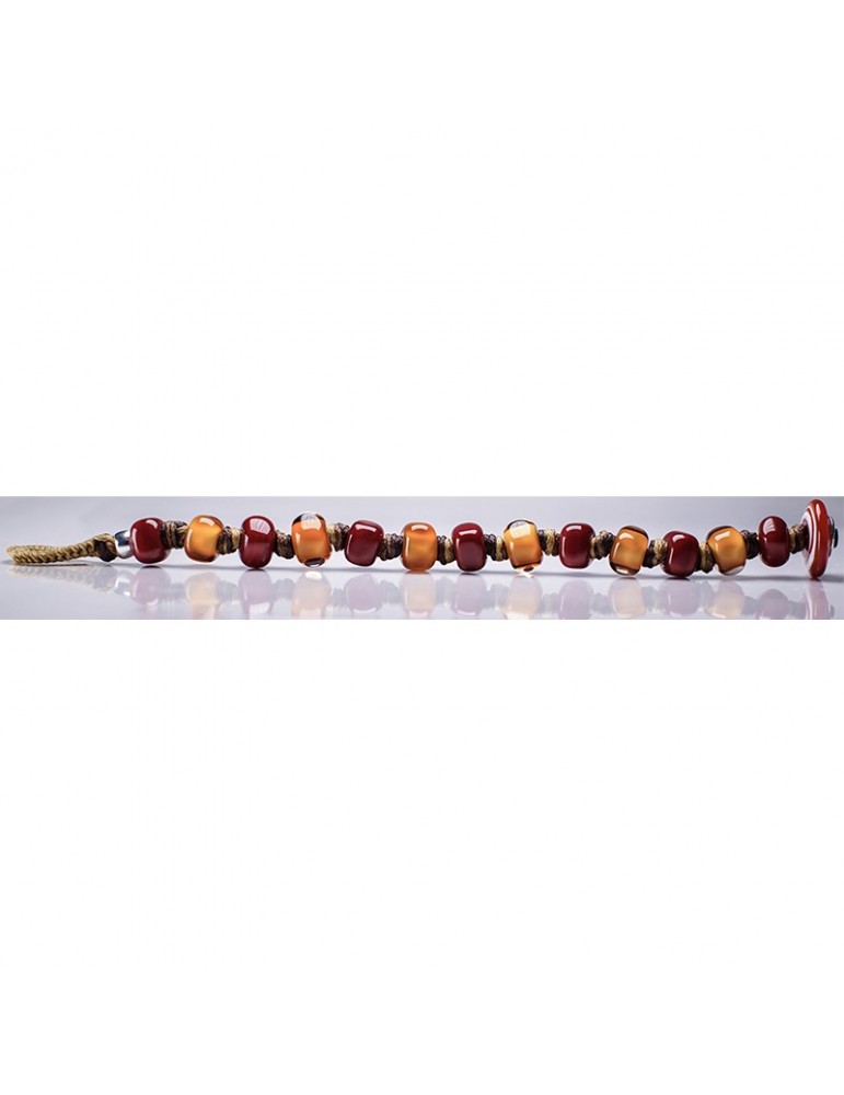 Moi Bracelet - Red Shadow - Murano Glass - Red - Amber - OMBRAR