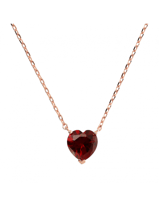 Necklace Bronzallure-Altissima-Red Heart-Cubic Zirconia-WSBZ02096.RED