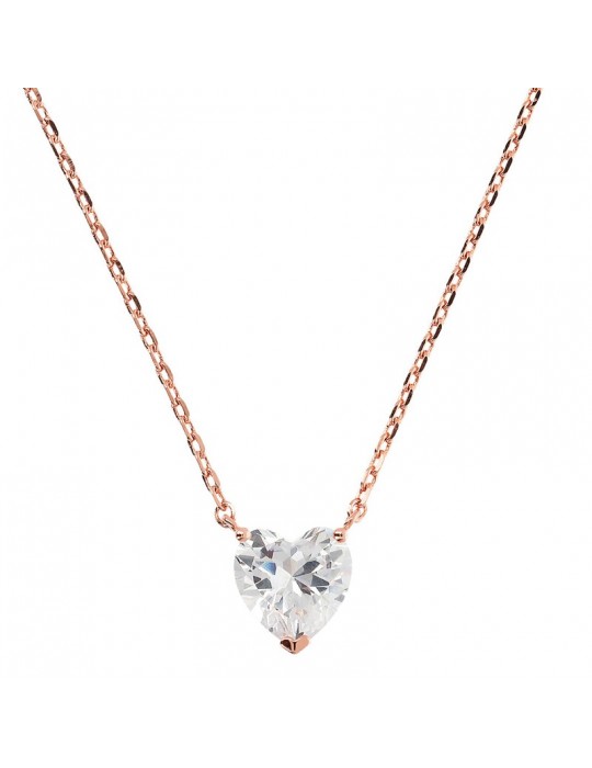 Collana Bronzallure-Altissima-Cuore Bianco-Cubic Zirconia-WSBZ02096.W