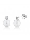 Orecchini Coscia - Oro - Perle Freshwater 11-12mm - Diamanti 0,08 Ct - LBEAFWED3103
