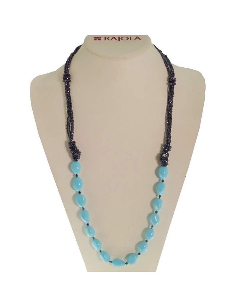Rajola Necklace - Forever - Long - Turquoise Paste - Blue Spinel-54268