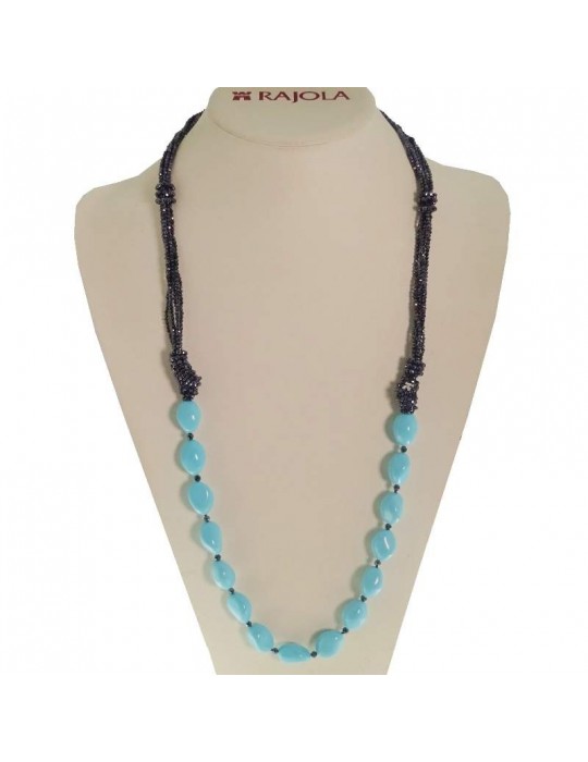 Rajola Necklace - Forever - Long - Turquoise Paste - Blue Spinel-54268
