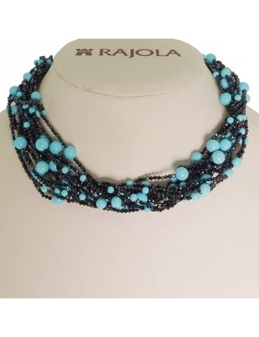 Rajola Necklace - Bubbles - Blue Spinel - Turquoise Paste - 5432043