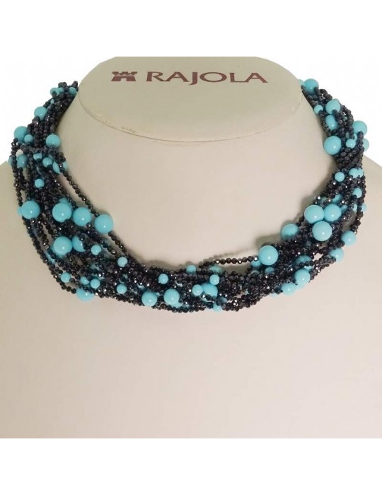 Rajola Necklace - Bubbles - Blue Spinel - Turquoise Paste - 5432043