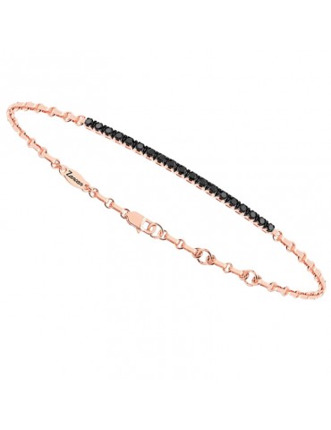 Bracciale Zancan - Insignia Gold - Oro Rosa 18 kt-Diamanti Neri-UB025R