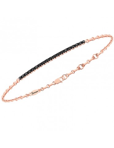 Bracciale Zancan - Insignia Gold - Oro Rosa 18 kt-Diamanti Neri-UB025R 2