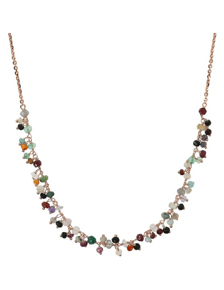 Collana Bronzallure Variegata Pietre Colorate