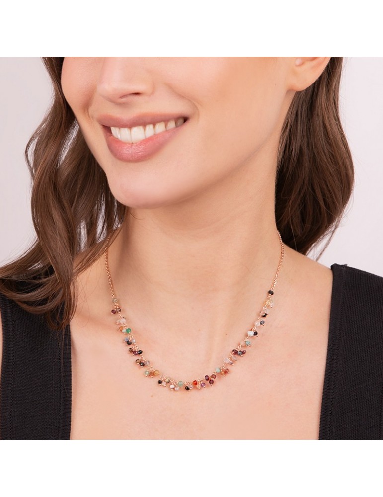 Bronzallure Necklace - Variegated - Colored Stones - WSBZ02111.MULTIQ