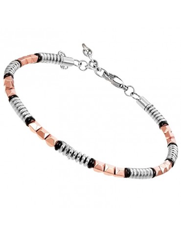 Bracciale Zancan - Hi-Teck - Acciaio 316L - PVD Nero -Rose Gold-UHB087
