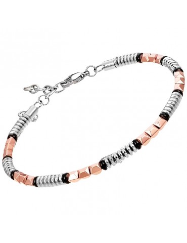 Zancan Bracelet - Hi-Teck - 316L Steel - Black PVD -Rose Gold-UHB087 2