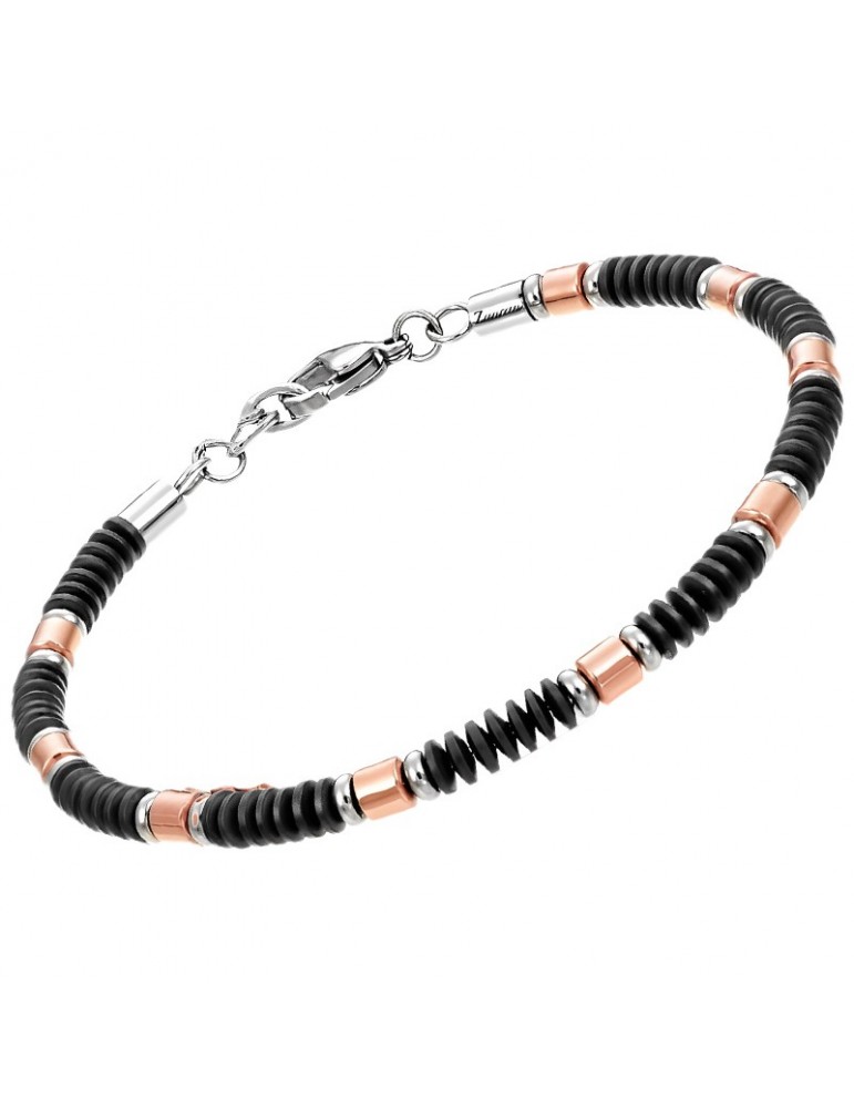 Bracciale Zancan - Hi-Teck - Acciaio 316L - PVD Nero - Rose  - UHB092