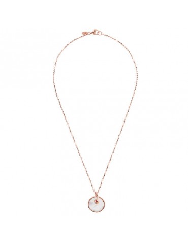 Bronzallure Necklace - Alba - Round Neck - Flat Pearl - WSBZ02085.WM 2