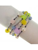 Bracciale Rajola - Candy - Multifilo - Quarzo Rosa - Angelite - 54425318
