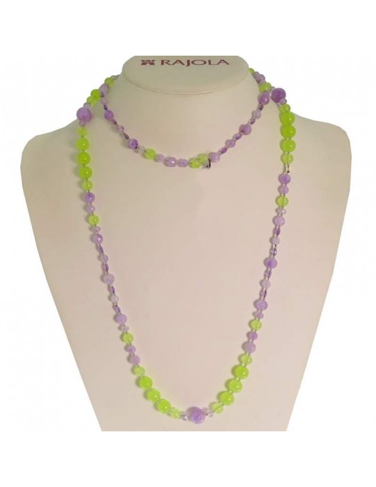 Collana Rajola - Ilenia - Ametista Lavanda - Giada Verde - 544278L