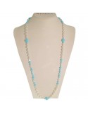 Collana Rajola - Ilenia - Perle Bianche - Pasta Turchese - 544279