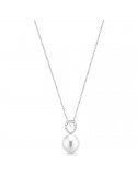 Pendente Coscia - Oro Bianco - Perla Freshwater 11-12mm - Diamanti 0,23 Ct - LBPNFWED674