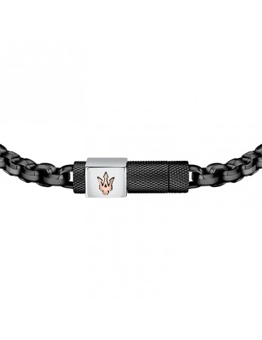 Bracciale Maserati - Jewels - IP Black - Tridente Rose Gold-JM223ATK26 2