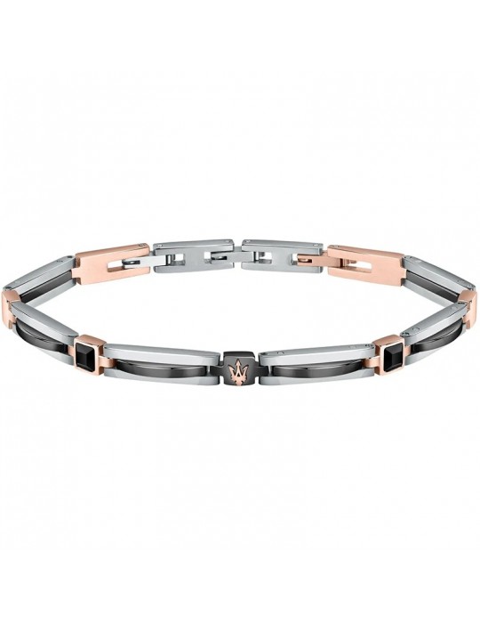 Maserati Bracelet - Jewels - Black Mesh - Rose Gold - JM223ATZ19
