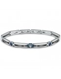 Maserati Bracelet - Jewels - Black Mesh - Blue Crystals - JM223ATZ20