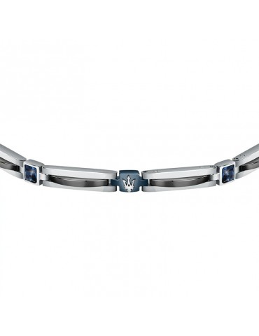 Maserati Bracelet - Jewels - Black Mesh - Blue Crystals - JM223ATZ20 2
