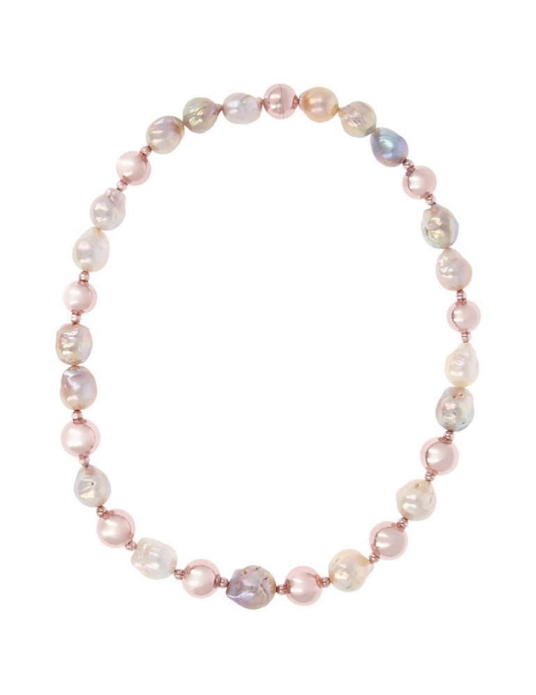 Bronzallure Necklace - Maxima - Nuggets - Pearls - 12-14 mm -WSBM00010.MC