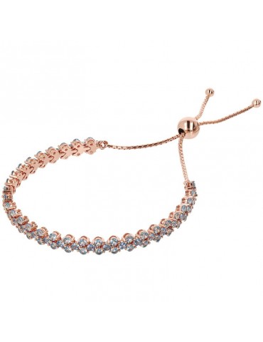 Bronzallure Bracelet - Altissima - Tennis - Blue Zirconia-WSBZ00740.BLU