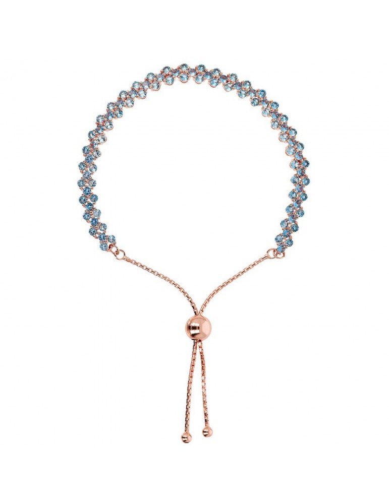 Bronzallure Bracelet - Altissima - Tennis - Blue Zirconia-WSBZ00740.BLU